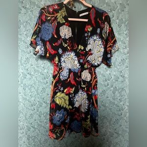 Black colorful Alice + olivia dress small